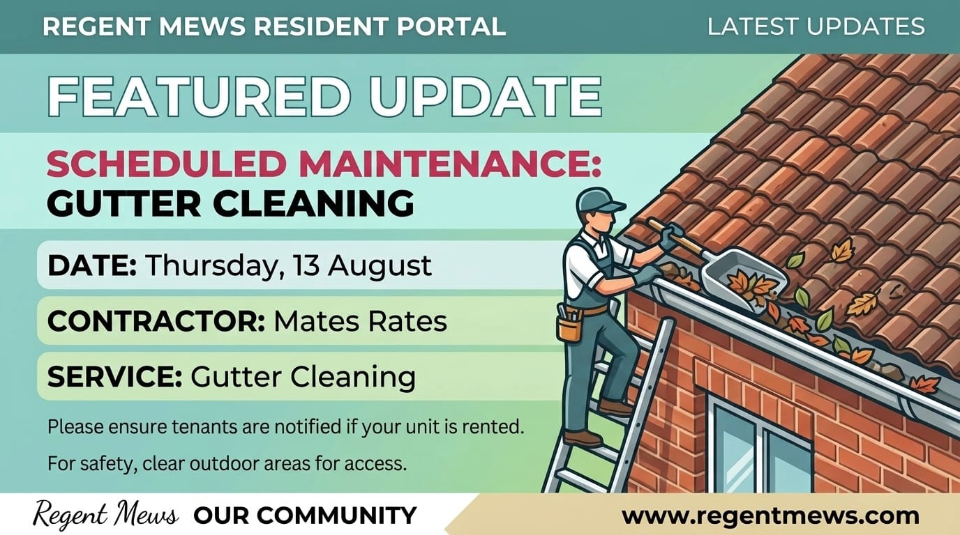 Notice: Upcoming Gutter Cleaning